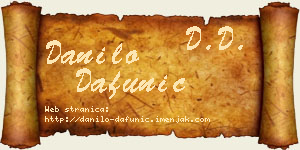 Danilo Dafunić vizit kartica